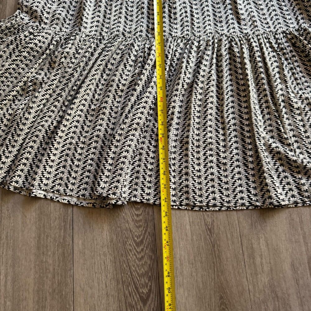 Treasure & Bond Boho Smocked Stretch Sz L Midi Dress Coastal Cottagecore Modest - Picture 16 of 16